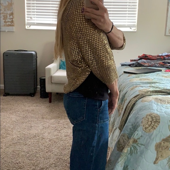 Gold sequin shrug - Picture 3 of 5